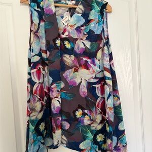 Spense NWT Floral Abstract Blouse 2X